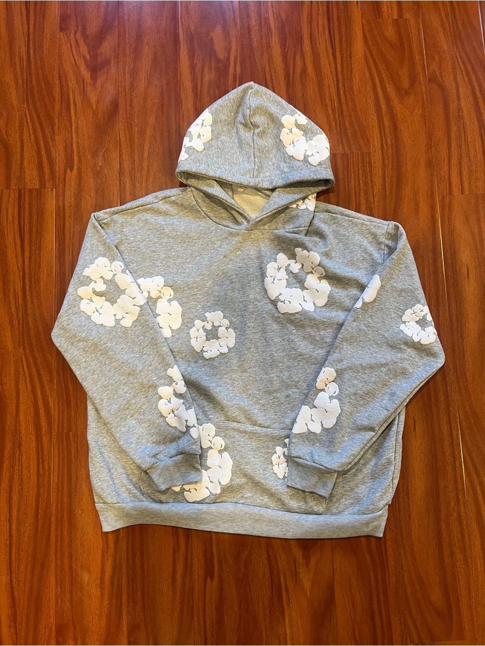 Denim Tears Grey Cotton Streetwear Hoodie - Size Large